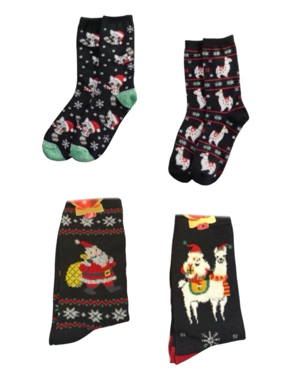 4 Holiday Socks Christmas Socks